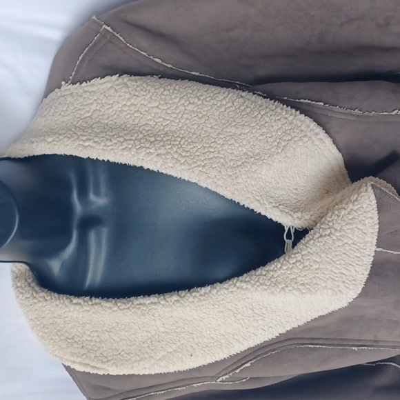 Au Lieu Suede jacket Sherpa size xlarge - Picture 2 of 8